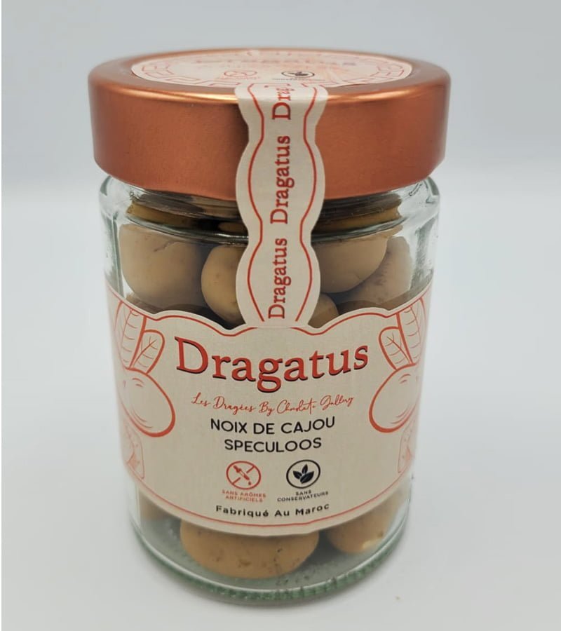 Dragées Noix de Cajou Spéculoos · Chocolat Dulcey