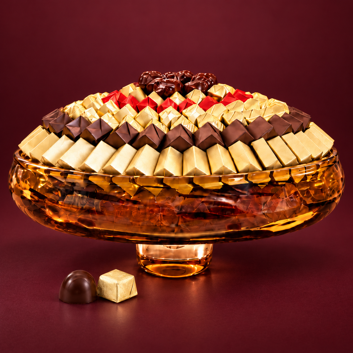 Coffret Signature — fond bordeaux