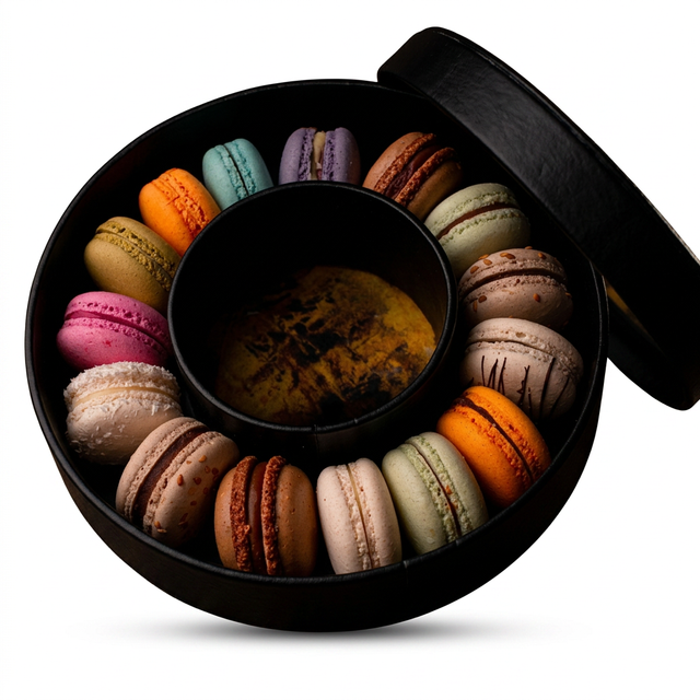 Coffret de Macarons — fond blanc