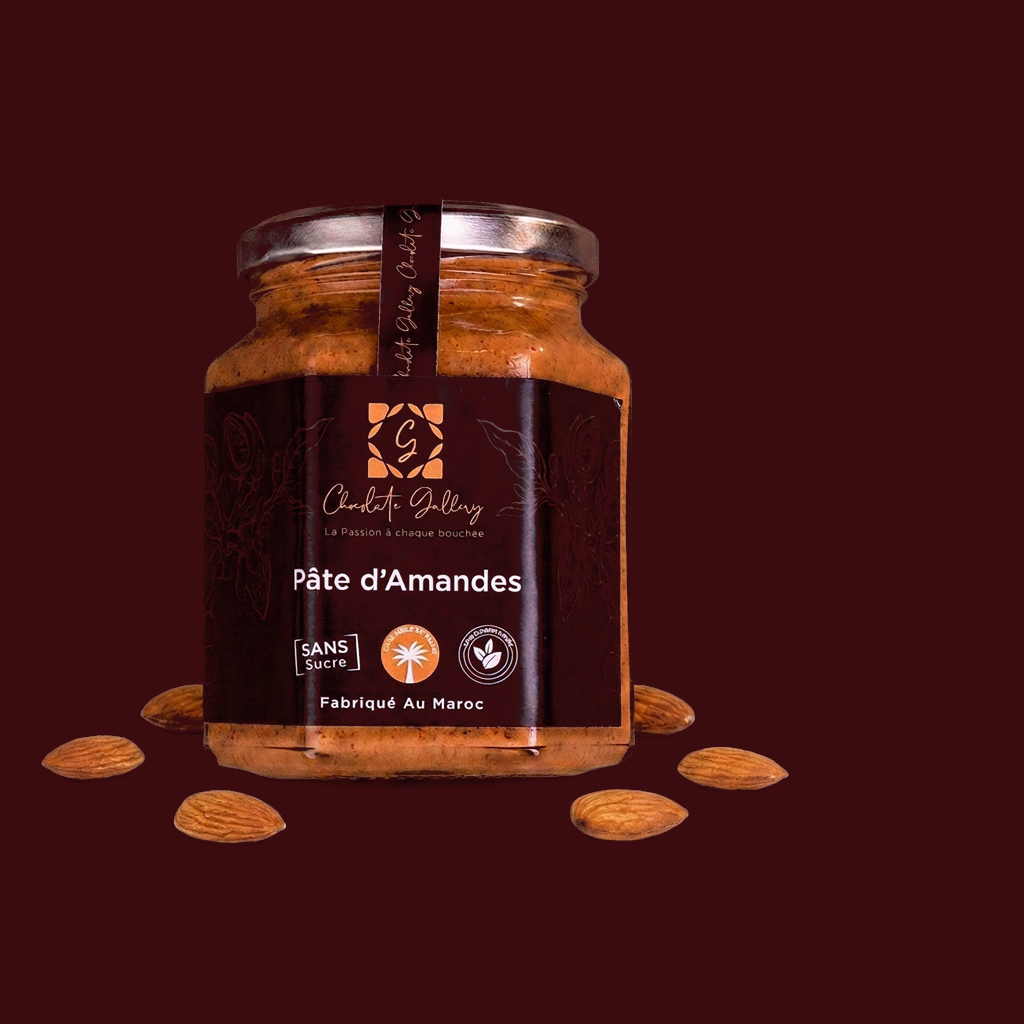 Pâte d'Amande — fond bordeaux