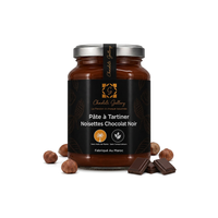 Pâte à Tartiner Noisettes Chocolat Noir — fond blanc
