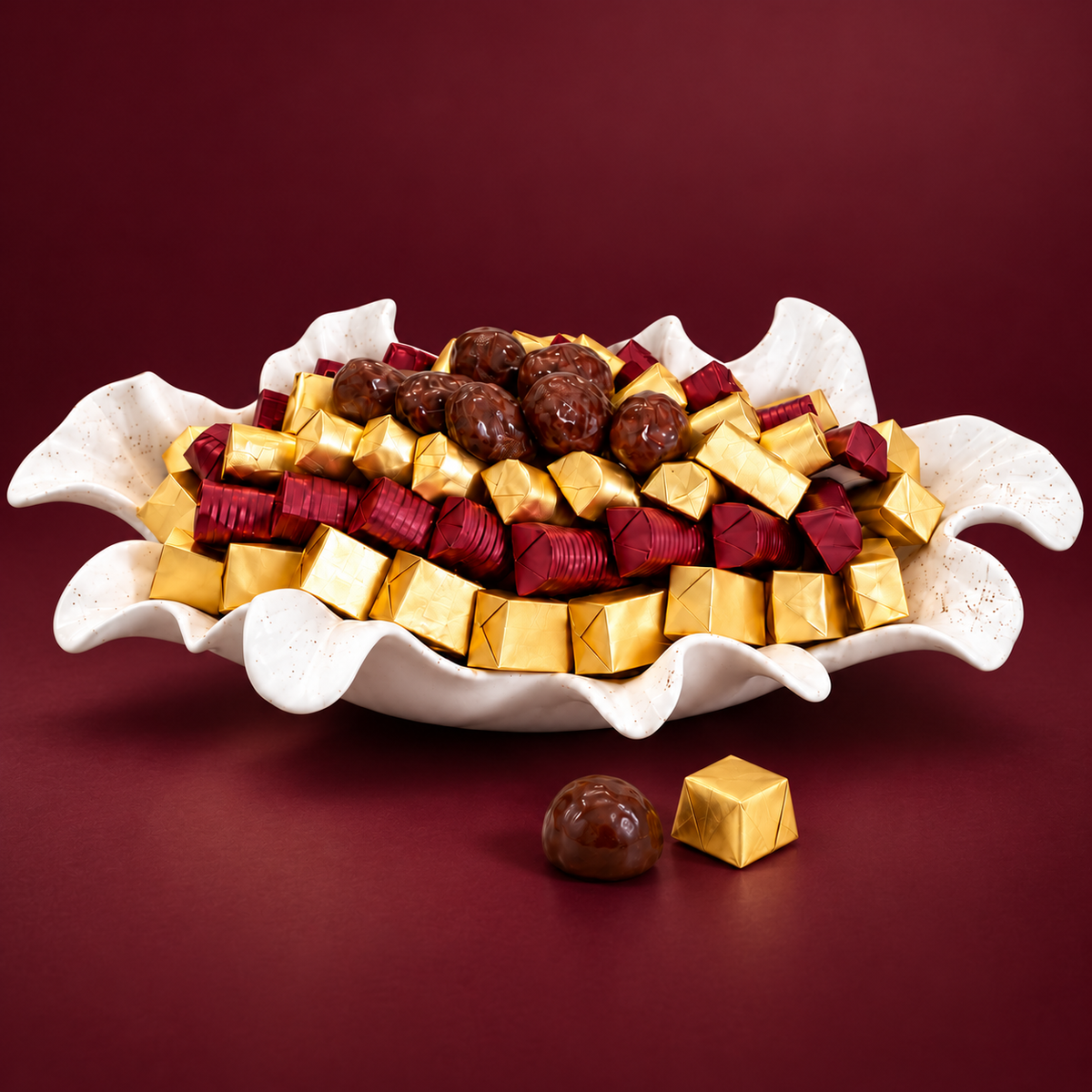 Coffret Iconique — fond bordeaux