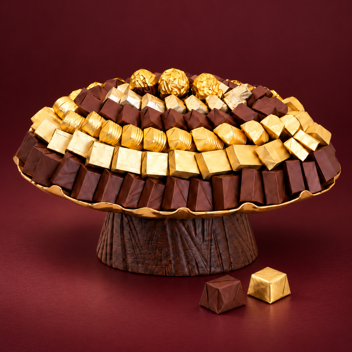 Coffret Monumental — fond bordeaux