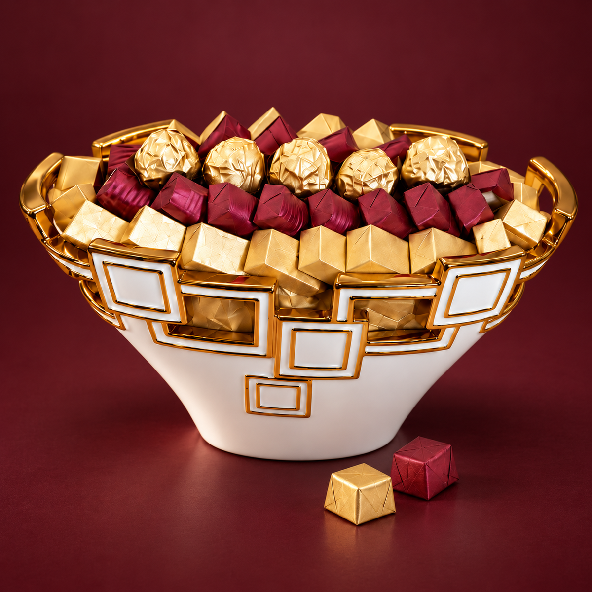 Coffret Noble — fond bordeaux